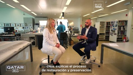 La seda dorada y la antigua artesanía del tejido se exhiben en Catar