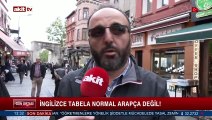 İngilizce tabela normal arapça değil!