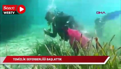 Bodrum'da denizden 2,5 ton çöp çıktı