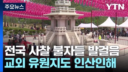 전국 사찰 불자들 발걸음 이어져...교외에서 봄기운 만끽 / YTN