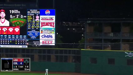 ¡Así fue el primer cuadrangular de Livan Soto con Louisville Bats!
