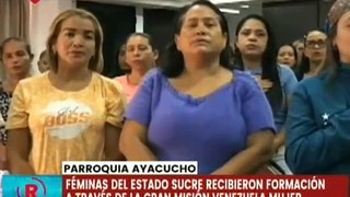 Sucre | GMVM realizó encuentro de formación y debate con féminas de la pqa. Ayacucho