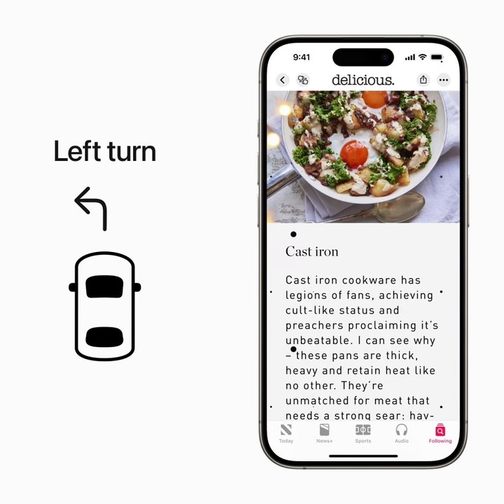 Señal de movimiento del vehículo (Accesibilidad de Apple, 2024)