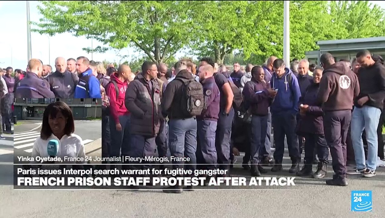 French prison staff will continue tomorrow after prison-break gang that gunned down officers
