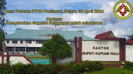 Dipecat Bongkar Penyelewengan Distribusi Bahan Bakar Minyak Bio Solar Badan Usaha Milik Daerah, PT Uncak Kapuas Mandiri dan Menangkan Gugatan Bupati Kapuas Hulu di PTUN Pontianak, Selasa, 30 April 2024, Flora Dorasari Diperintahkan Diaktifkan Kembali