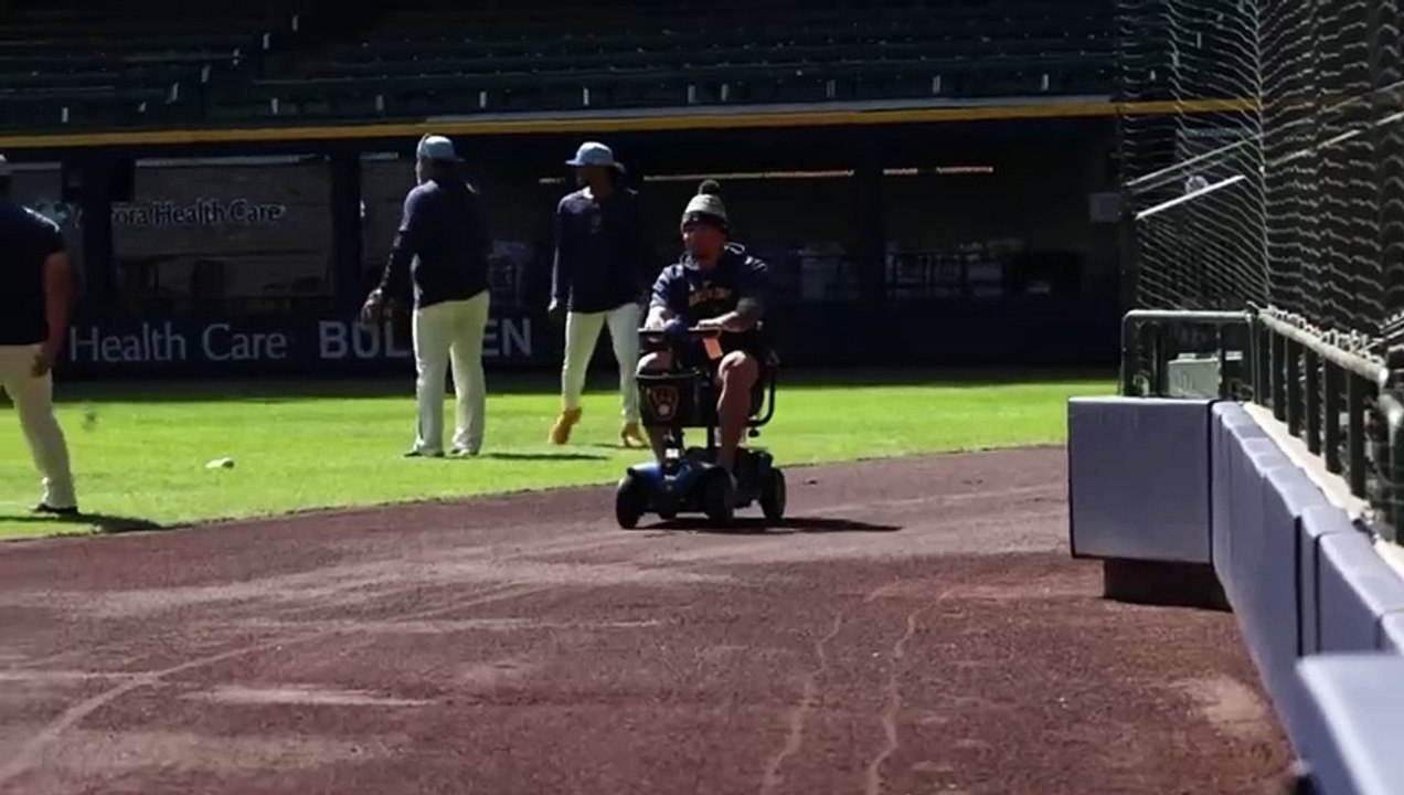 ¡Así se prepara William Contreras para el juego de hoy!