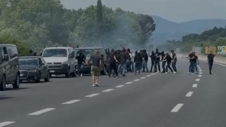 Video, scontri tra ultrà di Atalanta e Juve sull'autostrada A1