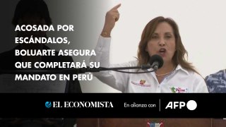 Acosada por escándalos, Boluarte asegura que completará su mandato en Perú