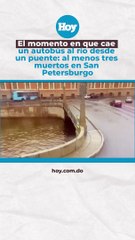 El momento en que cae un autobús al río desde un puente al menos tres muertos en San Petersburgo
