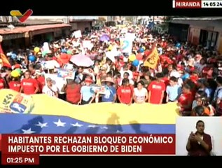 Pueblo mirandino se moviliza en rechazo de las sanciones impuestas por EE.UU. contra Venezuela