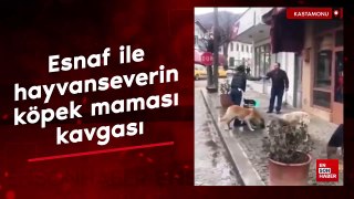 Kastamonu'da esnaf ile hayvanseverin köpek maması kavgası