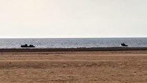 Man is rescued from the sea at Starr Gate in Blackpool by RNLI