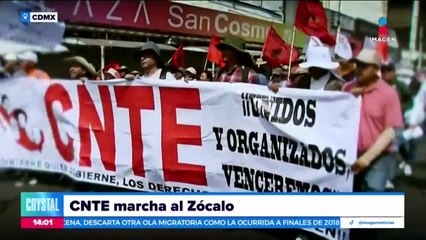 Integrantes de la CNTE realizan paro de labores en la CDMX