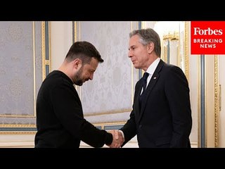 WATCH: Secretary Of State Antony Blinken Visits With President Zelenskyy In Kyiv