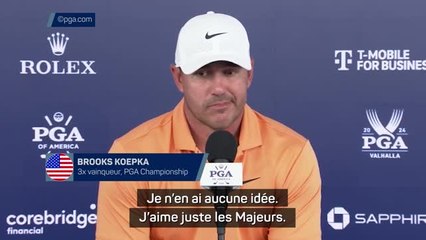 PGA Championship - Koepka sur ses succès dans le tournoi : "J'aime juste les Majeurs"