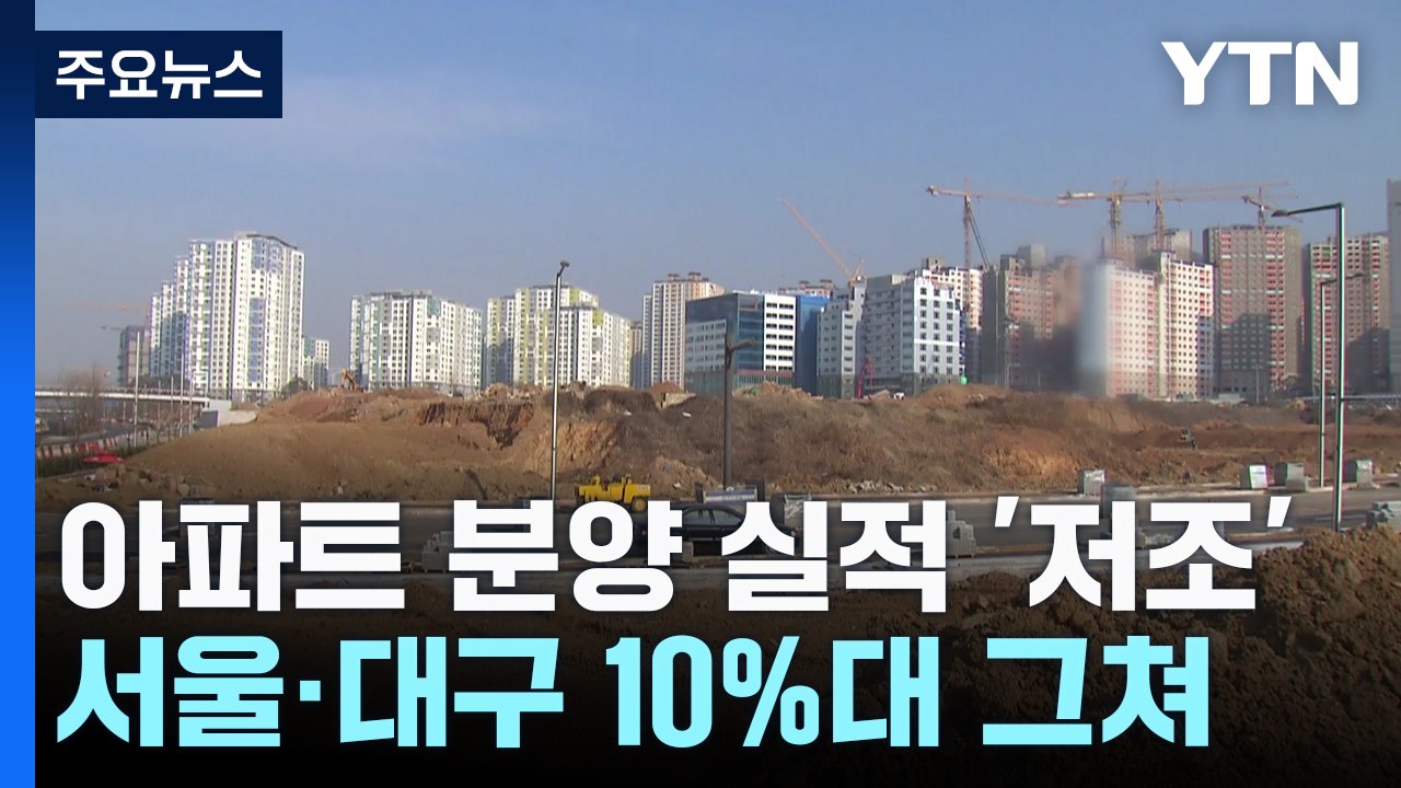 전국 아파트 분양 실적 '저조'...지역별 편차도 '들쑥날쑥' / YTN