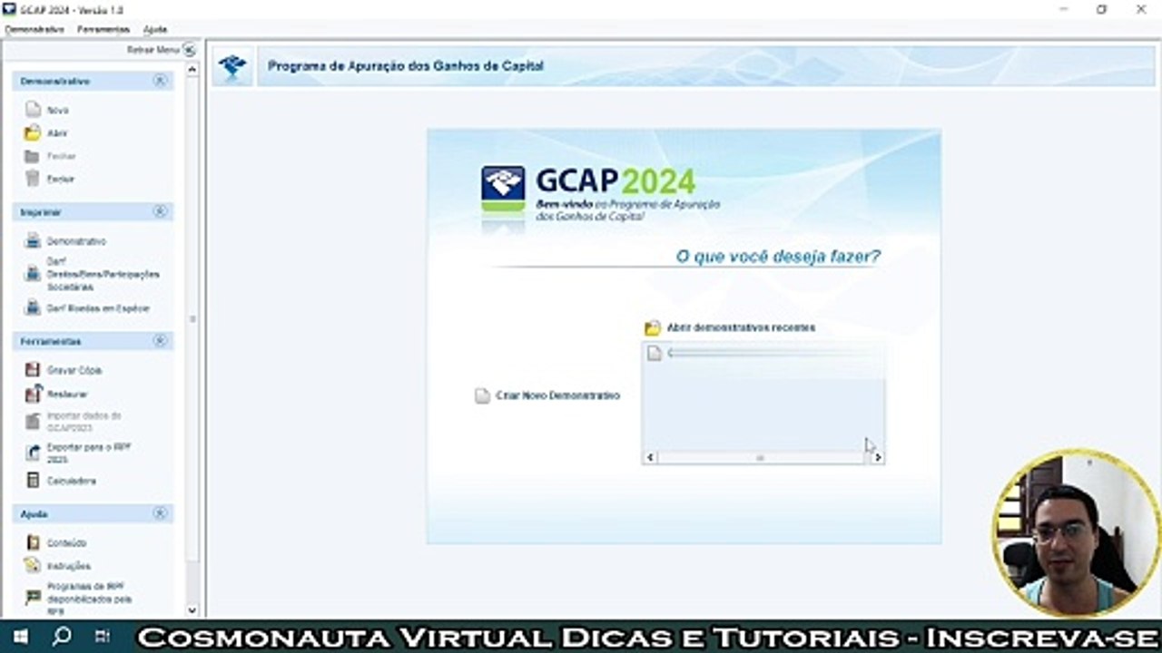 Como declarar ganho de capital GCAP 2024