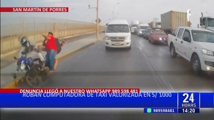 Transeúntes cruzan avenida Gambetta y moto los atropella