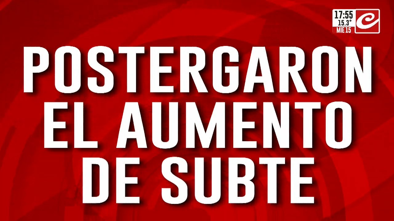 Postergaron el aumento del subte