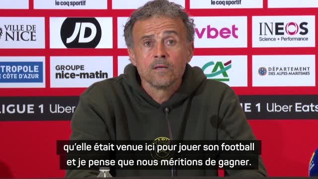 PSG - Luis Enrique : L'équipe a montré qu'elle était venue ici pour jouer son football