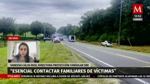 SRE se mantiene en contacto con afectados por accidente de autobús en Florida