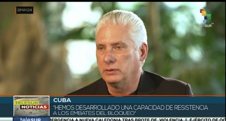 El presidente de Cuba aplaude la capacidad de resistencia de su pueblo al enfrentarse al bloqueo económico.