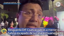 Resguarda DIF Coatzacoalcos a menor que habría escapado de su casa en Guanajuanto
