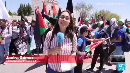 Palestinos conmemoran en Ramallah los 76 años de la Nakba, con el temor a otra "catástrofe" en Gaza