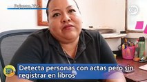 Nueva oficial del Registro Civil de Pajapan detecta personas con actas pero sin registrar en libros