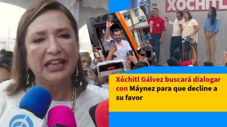 Xóchitl Gálvez buscará dialogar con Máynez para que decline a su favor