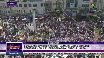 Conmemoran el 76 aniversario de la Nakba en Palestina