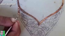 hand embroidery beads work beaded embroidery flower neck designs