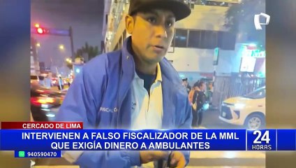 Cercado de Lima: intervienen a falso fiscalizador que cobraba coimas a ambulantes