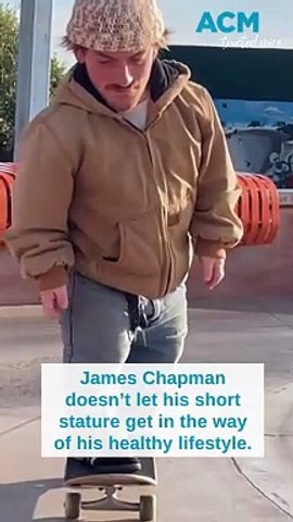 James Chapman of Newcastle is a skateboarder, surfer and soccer player (who represented Australia at the World Dwarf Games in 2023, playing on the national soccer team).