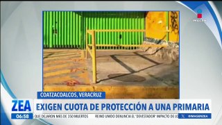 Delincuentes exigen cuota de protección en una primaria en Coatzacoalcos