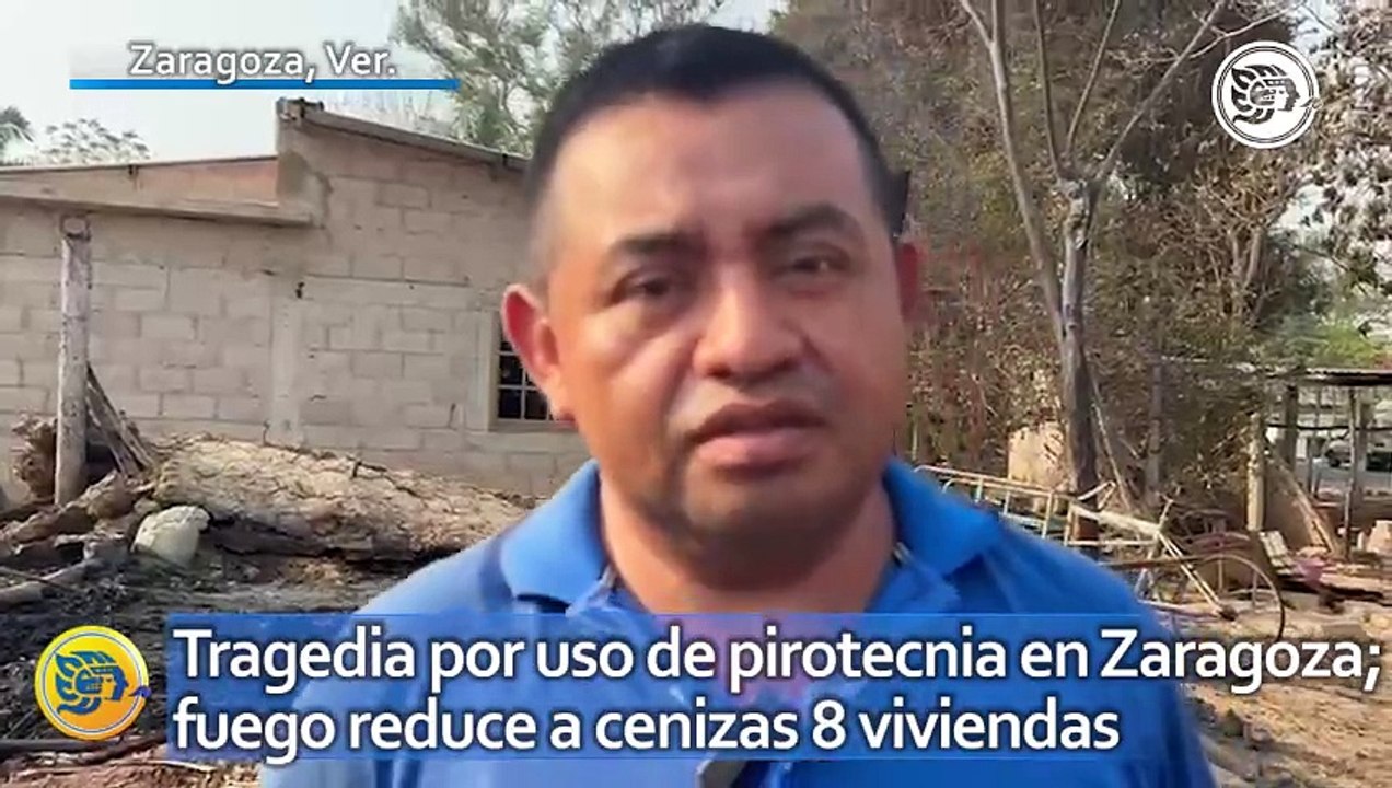 Tragedia por uso de pirotecnia en Zaragoza; fuego reduce a cenizas 8 viviendas