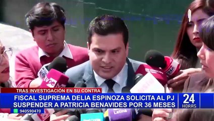 Patricia Benavides: Fiscalía pide al Poder Judicial suspenderla por 36 meses