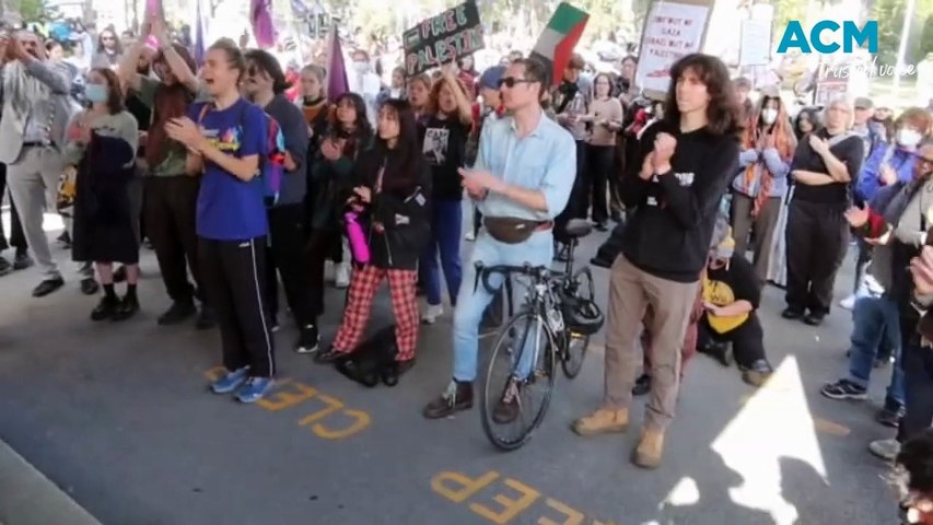Students at the ANU pro-Palestine protest encampment said that they would not be moved despite the university's threat to discipline seven of them for their involvement.
