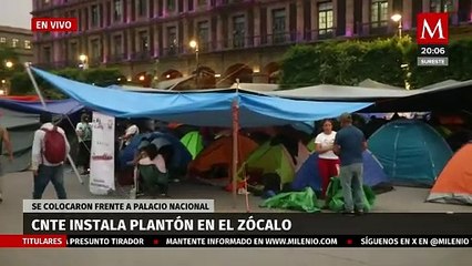La CNTE coloca un plantón indefinido en el Zócalo capitalino