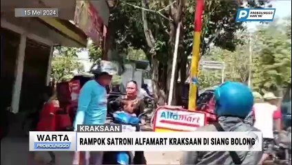 Rampok Satroni Alfamart Kraksaan di Siang Bolong