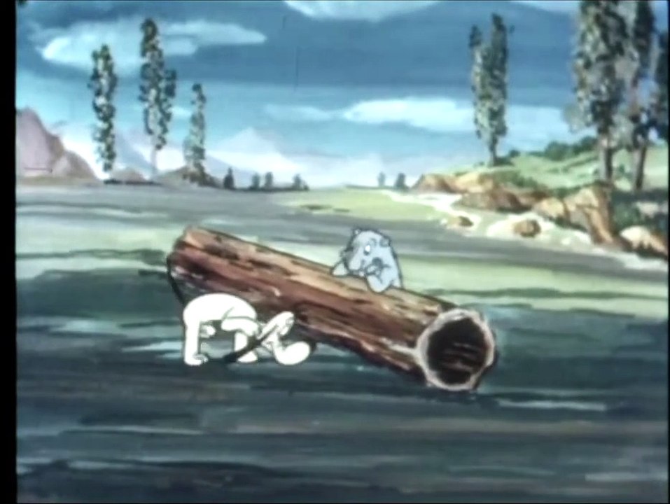 Playin' Possum (1957) | Adventures Of Pow Wow | Sam Singer Old Animation Cartoon