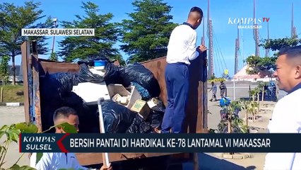 Bersih Pantai Di Hardikal Ke-78 Lantamal VI Makassar