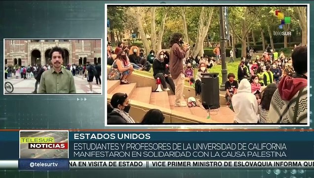 En EE.UU. estudiantes y profesores manifestaron en apoyo a Palestina
