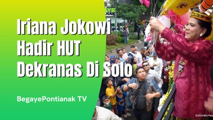 Iriana Jokowi Hadiri HUT Dekranas Di Solo