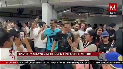 Máynez y Chertorivski recorren la Línea 9 y 3 del Sistema de Transporte Colectivo (STC) Metro