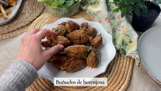 Buñuelos de berenjena, apertitivo fácil y exquisito