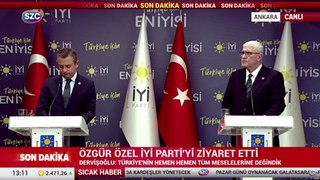 Özgür Özel ve Müsavat Dervişoğlu basın mensuplarının sorularını yanıtladı