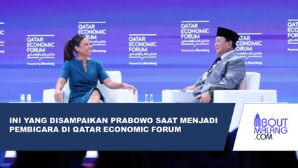 MENHAN PRABOWO MENJADI PEMBICARA PADA ACARA QATAR ECONOMIC FORUM