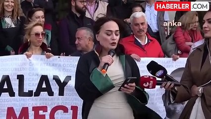 Can Atalay'ın meslektaşları ve arkadaşları Adalet Nöbeti'ne devam ediyor