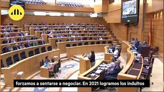 Una independentista pone patas arriba el Senado con una nueva exigencia a Pedro Sánchez